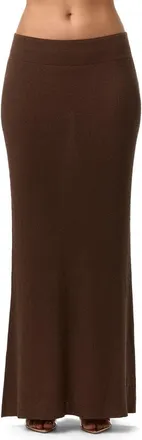 Naked Wardrobe Knit Maxi Skirt in Chocolate at Nordstrom, Size X-Small