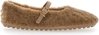 Tod's Beige Suede Ballet Shoes