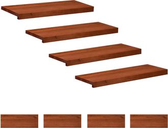 vidaXL Alfombras Para Escalones 8 Uds. 70 X 25 X 2 Cm Marr&oacute;n Vidaxl