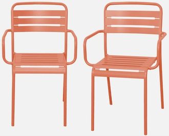 Sweeek Sill&oacute;n De Jard&iacute;n En Acero, Set De 2