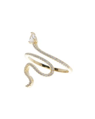 Adornia Adornia 14K Over Silver Crystal Ring