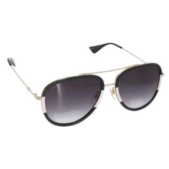Gucci Pre-owned Accessories, female, Black, Size: ONE SIZE Pre-owned Metal Sunglasses