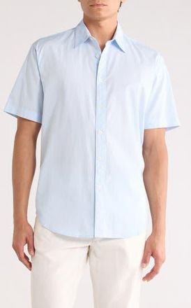 Coastaoro Eben Short Sleeve Button-Up Shirt in Blue at Nordstrom Rack, Size Xx-Large