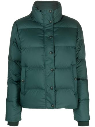 Patagonia press-stud down puffer jacket - women - Polyester/Polyester/Feather Down - L - Green