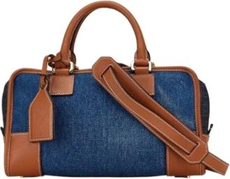 Loewe Pre-owned Handbags, female, Blue, Size: ONE SIZE Pre-owned Denim handbags