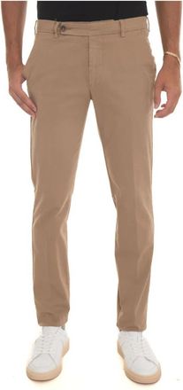 Berwich Slim Fit Chino met Tailoring Split - Heren - Chinos - Beige - XL - Katoen - Broeken