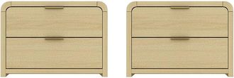 Manhattan Comfort Grace Modern Nightstand with 2 Drawers
