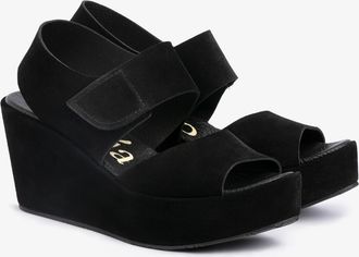 Pedro Garcia Minimalistic wedge in black suede | Helen | Spring Summer 26 |PEDRO GARCIA