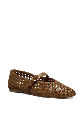 Stuart Weitzman Prim Woven Ballerina Mary Jane