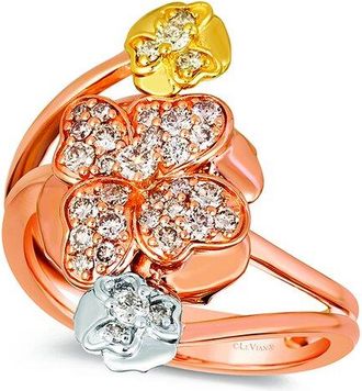 Le Vian 14K Tri-Tone 0.01 Ct. Tw. Diamond Eternity Ring