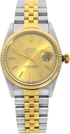 Rolex Pre-owned Rolex Datejust Automatic Chronometer Champagne Dial Mens Watch 16233 CSJ