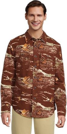 L.L.Bean Signature 1933 Chamois Cloth Shirt Long-sleeve Pattern Regular Mens Clothing Currant Vintage Ducks : 3XL, Cotton