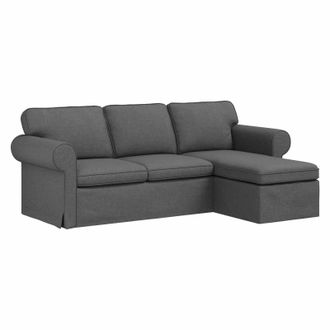 vidaXL Sof&aacute; Gris Oscuro 215 X 138 X 80 Cm Tela Vidaxl