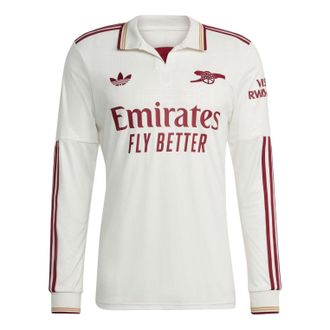 adidas Arsenal 2025/2026 Long Sleeve Third Kit Cloud White Burgundy JI9524