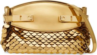 Ferragamo small Hug clutch bag - women - Fabric/CALFSKIN/Lambskin - One Size - Gold