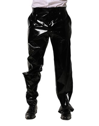 Dolce & Gabbana Nylon Straight Trousers - Black