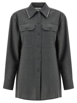 Jil Sander Canvas Shirt Shirt And Blouse Gray