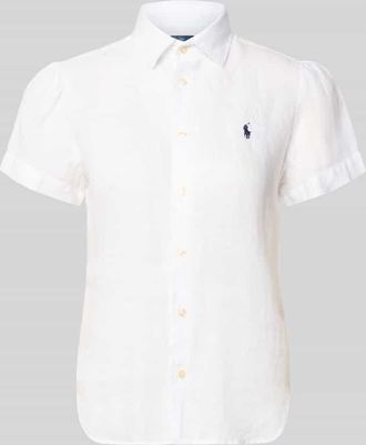 Polo Ralph Lauren Regular Fit Leinenbluse aus reinem Leinen in Offwhite, Gr&ouml;&szlig;e XS