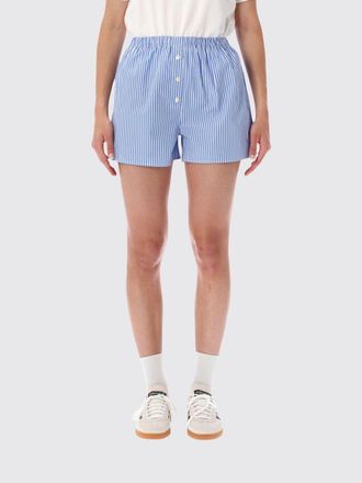 Sporty & Rich High-Waisted Striped Cotton Boxer Shorts