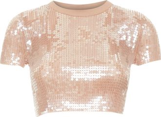 Alexander Wang Sequin Ribbed cropped sweater