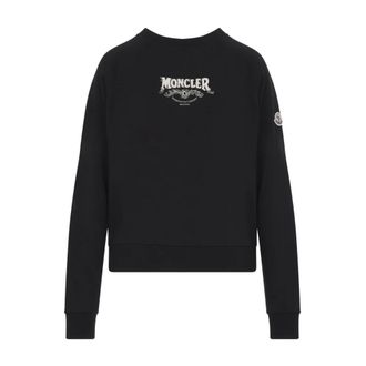 Moncler Hoodies & sweatvesten, Dames, Zwart, S, Sweatshirt