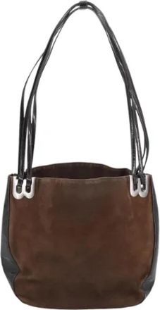 Bally Pre-owned Suede handbags - Dames - Vintage Schoudertas - Bruin - ONE Size - Leer - Vintage