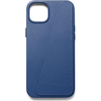 Mujjo Full Leather MagSafe Wallet Case for iPhone 15 Plus and 14 Plus in Monaco Blue at Nordstrom
