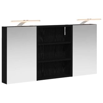vidaXL Juego De Muebles De Ba&ntilde;o Con Estante 3 Pcs 100 X 10,5 X 50 Cm Vidaxl