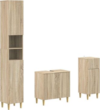 vidaXL Juego De Armarios De Ba&ntilde;o De 3 Piezas Arnhem Vidaxl