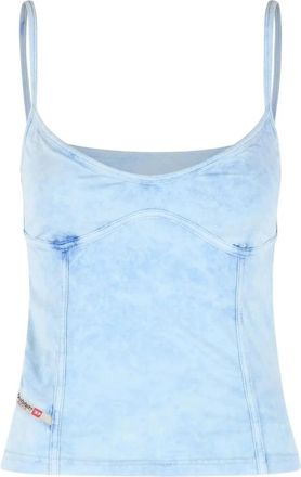 Diesel T-Ony Top - Dames - Tops zonder mouwen - Blauw - M - Katoen - Tops