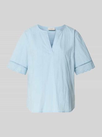Freequent Regular Fit Bluse mit V-Ausschnitt Modell Ane in Hellblau, Gr&ouml;&szlig;e XXL