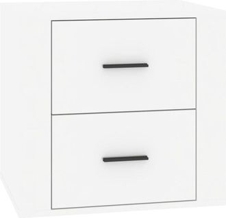 vidaXL Bedside Cabinet High Gloss White 50x39x47 cm Vidaxl