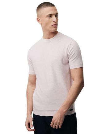 Genti T-shirt Genti wijde fit effen roze
