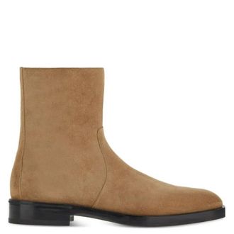 Ferragamo Gerald Calf Suede Ankle Boots, Size 6.5