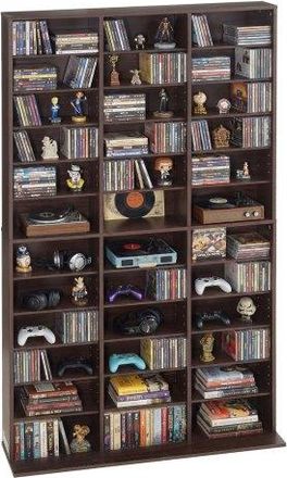 OEM Estanter&iacute;a De Pared, 1018 X 231 X 1810 Mm, Mueble De Almacenamiento De 36 Compartimentos, Organizador Multifuncional Para Cds Dvds Libros Juegos, Anti