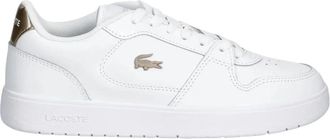 Lacoste Court Ace Leren Sneakers - Dames - Sneakers - Wit - 38 EU - Leer - Schoenen