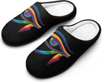 Generic Egyptian Hieroglyphic Eye of Horuses Men Slippers Funny House Shoes Cotton Slipper for Indoor Outdoor