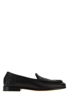 Bottega Veneta Black Round Toe Loafers