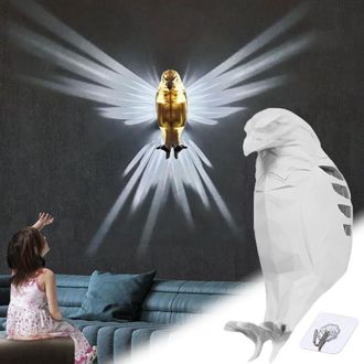 OEM [mai Usato]applique Da Parete A Forma Di Animale, Gufo Led 3d, Lampada Da Parete A Forma Di Animale, Lampada A Forma Di Aquila Calva, Per Camera Da Le