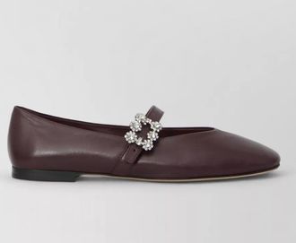 Roger Vivier leather strap ballerina flats