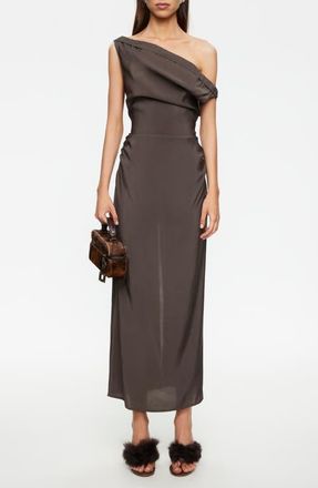 Lioness Sweetheart One-Shoulder Maxi Dress in Cocoa at Nordstrom, Size X-Small