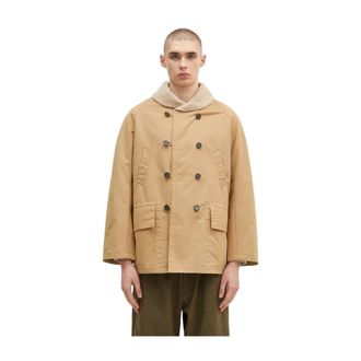 Universal Works Jassen, Heren, Beige, L, Katoen, Mackinaw Jas