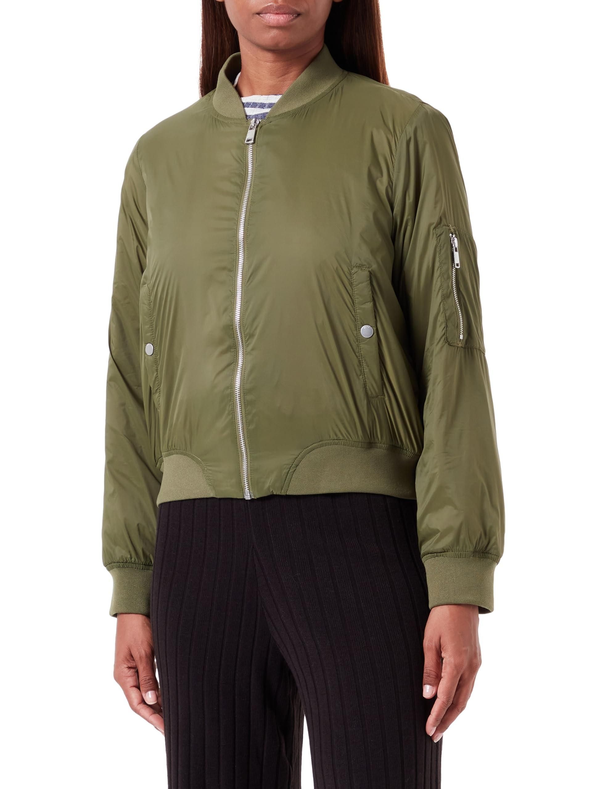 ONLY Damen Onldina Bomberjacke CC OTW | Klassische Bomberjacke Mit Rippbündchen & Reißverschluss