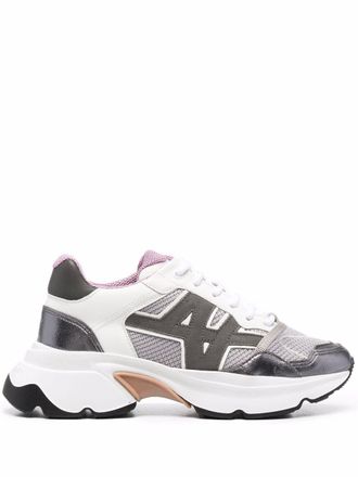 Nubikk Ross Trek chunky sneakers - women - Fabric/Fabric/Rubber/Calf Leather - 37 - Grey