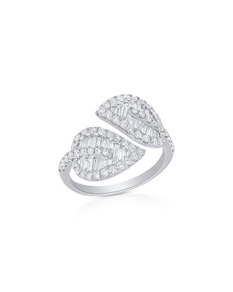 Sabrina Designs 18K 1.25 Ct. Tw. Leaf Cross Over Ring
