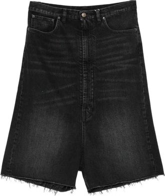 Maison Margiela Pantaloncini Di Jeans Con Orlo Sfrangiato