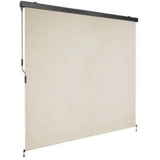 TecTake Toldo vertical con manivela, 2 soportes pared, 200x250 cm, beige