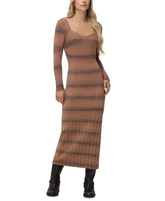 Frye Maxi Sweater Dress Womens Argan Oil Space Dye Print Scoop Neck PAL 7