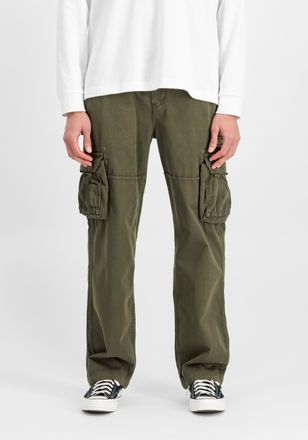 Alpha Industries Cargohose ALPHA INDUSTRIES Jet Pant, Herren, Gr. 28, Normalgr&ouml;ssen, gr&uuml;n (schwarz olive), Obermaterial: 100% Baumwolle; Futter: 100% Baumwolle, Hosen 