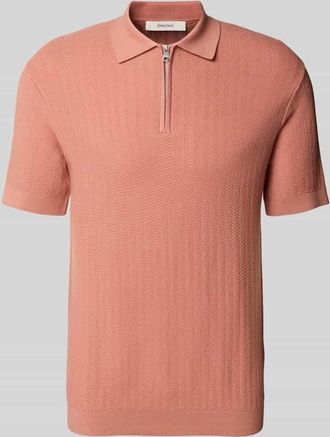 Selected Regular Fit Poloshirt aus reiner Bio-Baumwolle Modell CRAN in Koralle, Gr&ouml;&szlig;e XXL